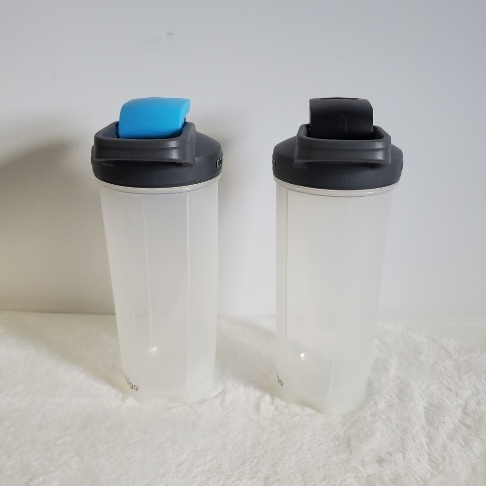 Contigo Clear Gray Blue Shake & Go 24 Oz Bottles Set Of 2 - Picture 3 of 15